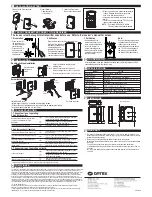 Preview for 2 page of Optex TC-10U Installation Instructions