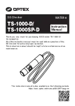 Preview for 1 page of Optex TS-1000-D Instruction Manual