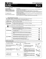 Optex VX-402R Installation Instructions Manual preview