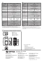 Preview for 8 page of Optex WX Infinity Series Installation Instructions Manual