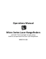 Preview for 1 page of Opti-Logic micro series Operating Instructions Manual