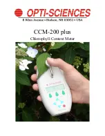 Preview for 1 page of opti-sciences ccm-200 plus Operator'S Manual