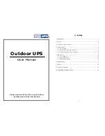 Preview for 1 page of OPTI-UPS OD330 User Manual