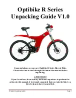 Preview for 1 page of Optibike R Series Unpacking Manual