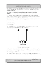 Preview for 10 page of Optical Systems Design OSD139HS Operator'S Manual