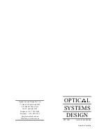 Предварительный просмотр 15 страницы Optical Systems Design OSD159 Operator'S Manual