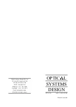 Preview for 20 page of Optical Systems Design OSD2139 Series Operator'S Manual