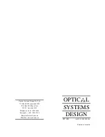 Preview for 20 page of Optical Systems Design OSD2144A SERIES Operator'S Manual