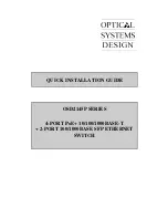 Preview for 1 page of Optical Systems Design OSD2145P SERIES Quick Installation Manual