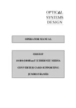 Optical Systems Design OSD2155 Operator'S Manual предпросмотр