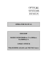 Предварительный просмотр 1 страницы Optical Systems Design OSD2184P Operator'S Manual