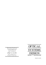 Предварительный просмотр 36 страницы Optical Systems Design OSD2184P Operator'S Manual