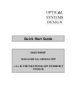 Предварительный просмотр 1 страницы Optical Systems Design OSD2790SFP Quick Start Manual