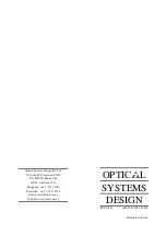 Preview for 20 page of Optical Systems Design OSD8327 Series Operator'S Manual