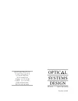 Предварительный просмотр 20 страницы Optical Systems OSD1250 Operator'S Manual