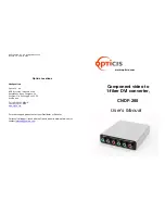 Предварительный просмотр 1 страницы opticis CNDF-200 User Manual