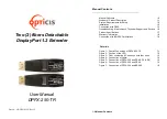 Preview for 1 page of opticis DPFX-250-TR User Manual