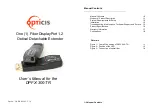 Preview for 1 page of opticis DPFX-300-TR User Manual