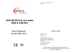 opticis DVI/USB/RS-232 and Audio Optical Extender User Manual preview