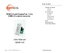 opticis HDHF-4K User Manual предпросмотр