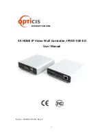 Preview for 1 page of opticis IPVDS-500-ED User Manual