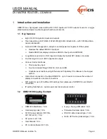 Preview for 4 page of opticis ODM1818 User Manual