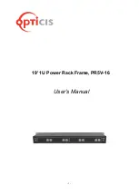 Preview for 1 page of opticis PR5V-16 User Manual