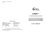 opticis SPIDER OHD15 User Manual preview