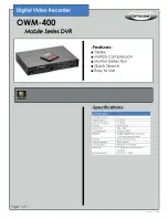 OPTICOM OWM-400 - Datasheet предпросмотр