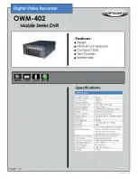 Предварительный просмотр 1 страницы OPTICOM OWM-402 Datasheet