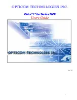 Предварительный просмотр 1 страницы OPTICOM Vista "L"ite Series DVR User Manual