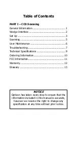 Preview for 3 page of Opticon 25-WEDGE-06 User Manual