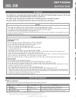 Preview for 1 page of Opticon CHG-3101 Quick Start Manual