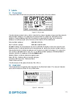 Предварительный просмотр 15 страницы Opticon EBS-50 Specification Manual