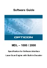 Preview for 1 page of Opticon MDL-1000 Software Manual