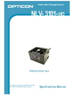 Opticon NLV-3101-HD Specification Manual preview