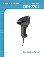 Opticon OPI 2201 Specification Manual preview