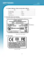 Preview for 21 page of Opticon OPI 4002 Specification Manual