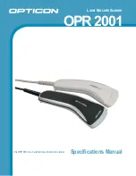 Opticon OPR 2001 Specification Manual preview