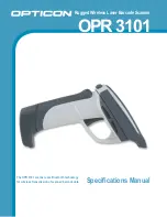 Opticon OPR 3101 Specification Manual preview