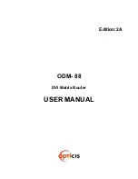 Optics ODM- 88 User Manual preview