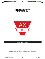 Предварительный просмотр 1 страницы Opticum ax odin Quick Manual