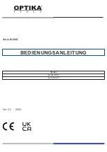 Предварительный просмотр 69 страницы Optika Italy B-150D Series Instruction Manual