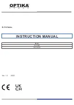 Preview for 1 page of Optika Italy B-510 Series Instruction Manual