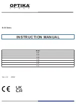 Optika Italy B-60 Series Instruction Manual предпросмотр