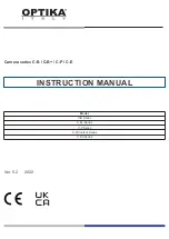 Preview for 1 page of Optika Italy C-B Series Instruction Manual