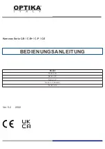 Preview for 69 page of Optika Italy C-B Series Instruction Manual