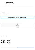 Предварительный просмотр 1 страницы Optika Italy ECOVISION B-20CR Instruction Manual