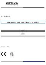 Предварительный просмотр 31 страницы Optika Italy ECOVISION B-20CR Instruction Manual