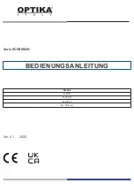 Предварительный просмотр 61 страницы Optika Italy ECOVISION B-20CR Instruction Manual